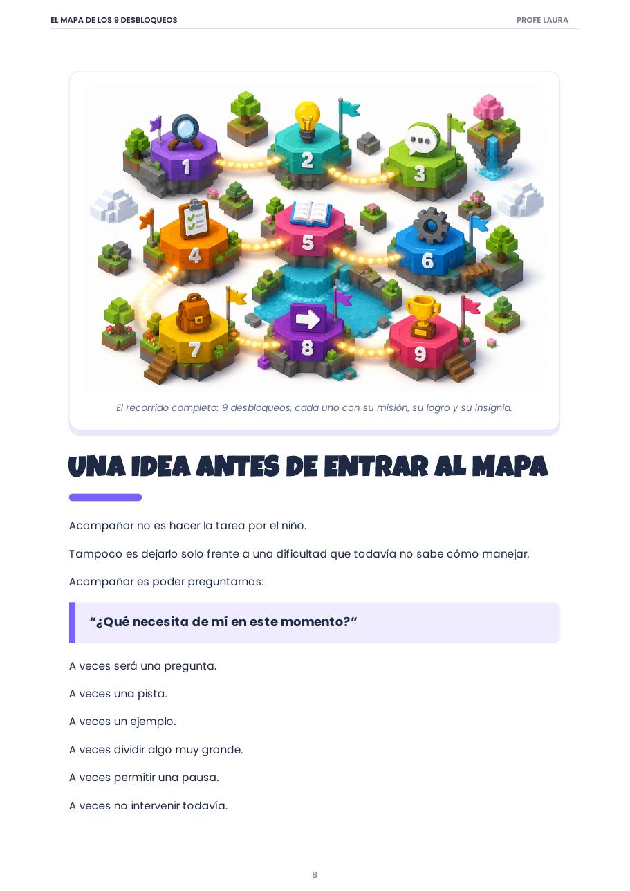 Vista interior del PDF: Mapa de las 9 islas