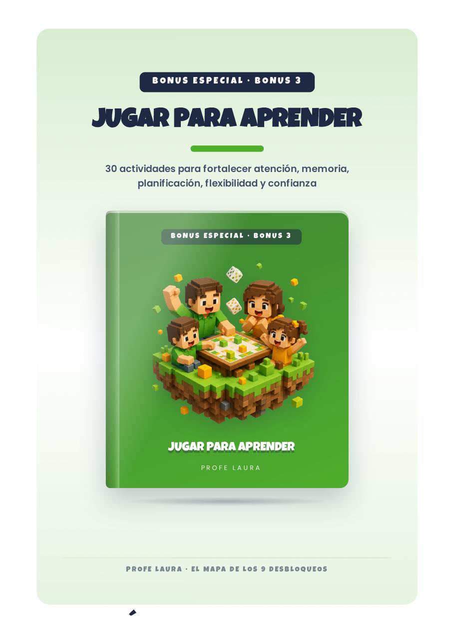 Vista interior del PDF: Bonus 3 · Jugar para Aprender